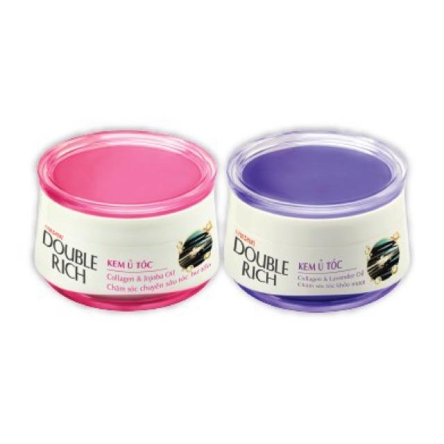 Kem Ủ Tóc Double Rich 150g (Màu hồng: chăm sóc tóc hư tổn)