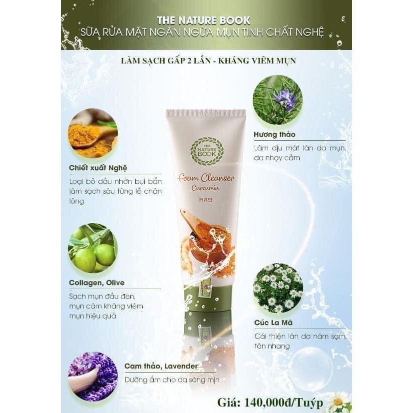 Sữa rửa mặt tinh bột nghệ Foam Cleanser Curcumin
