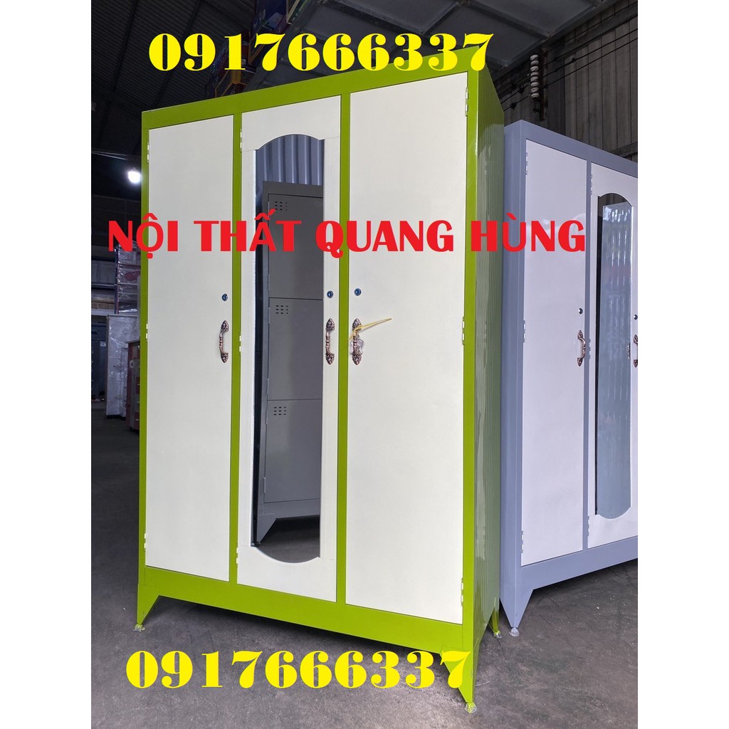 Tủ sắt sơn dầu 3 cánh nhiều màu sắc giá tốt