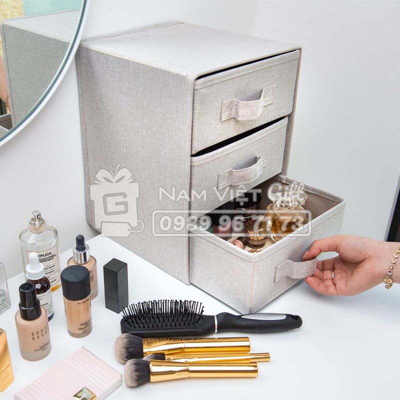 Tủ đựng đồ mini 3 ngăn daiso - ds-ma02 - phong cách hàn trang nhã