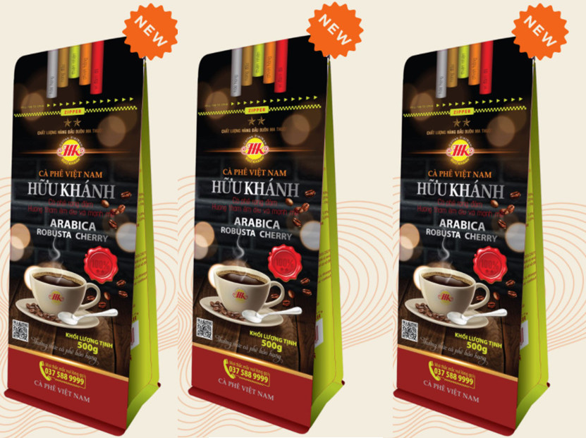 Combo 3 Bịch Cà Phê Hữu Khánh - Cà Phê Pha Phin - Bịch 500gr