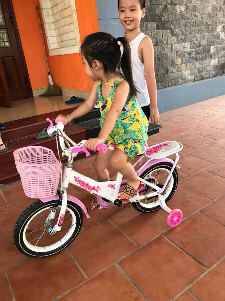 Xe đạp cỡ 14 inh - cho bé gái 4-6 tuổi