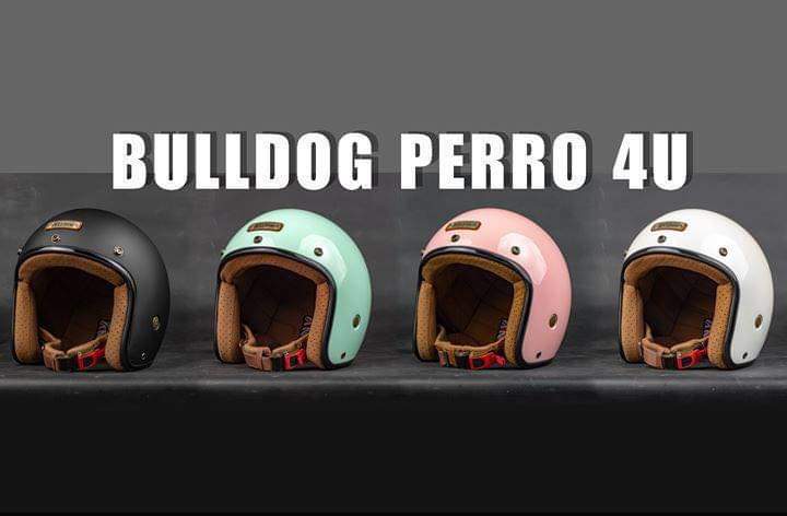 Mũ bảo hiểm 3/4 Bulldog Perro 4U tặng khăn trùm đầu