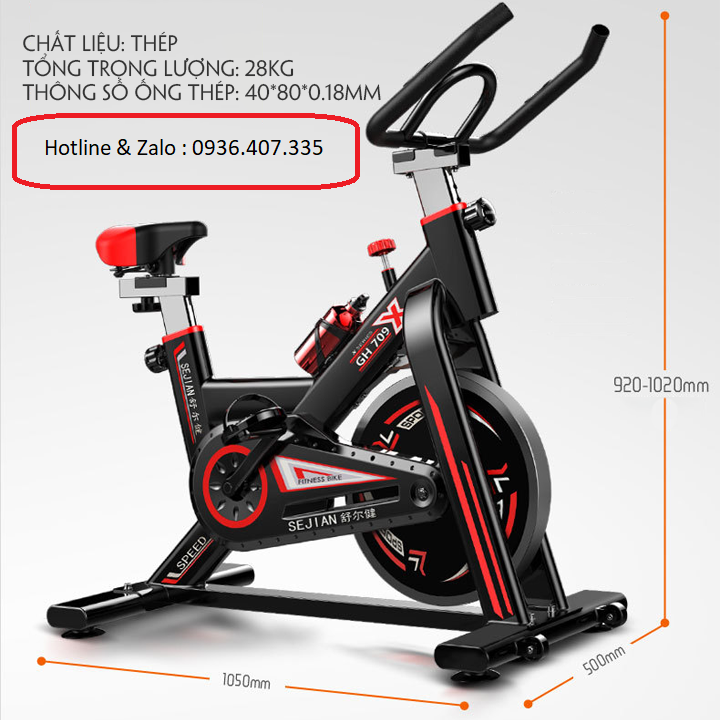 [HÀNG NHẬP KHẨU] Xe đạp tập thể dục tại nhà - xe đạp tập gym ,thép không rỉ, bánh đà bền bỉ GH Bike T366