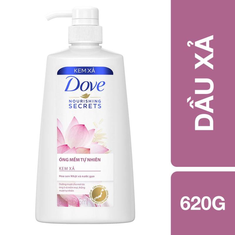 Dầu xả Dove óng mềm tự nhiên 620g nhập khẩu