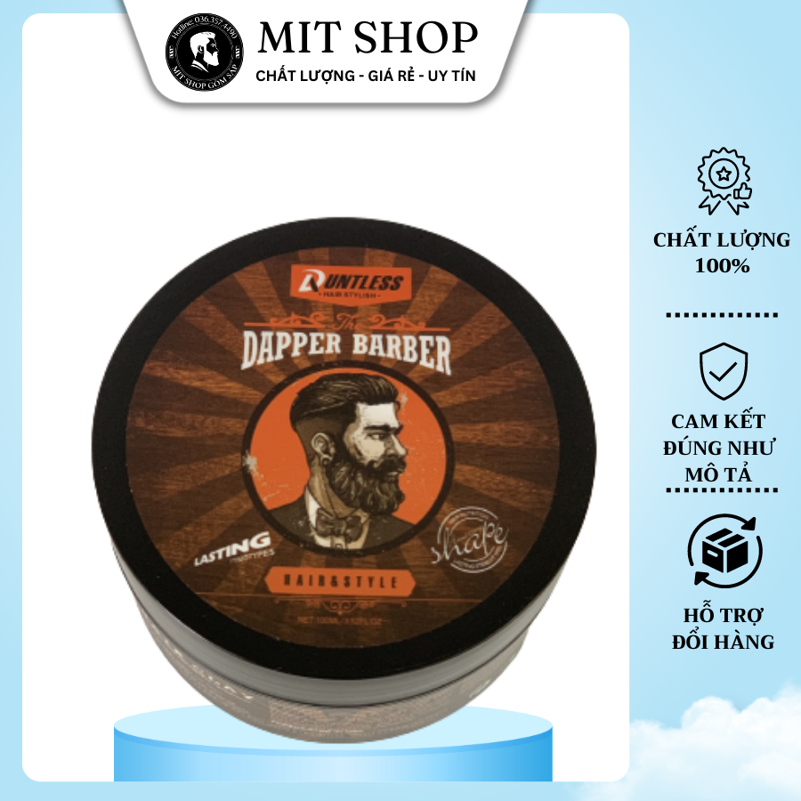 Sáp Vuốt Tóc DAPPER BARBER Chính Hãng 100ml [ẢNH TỰ CHỤP - HÀNG NGON]