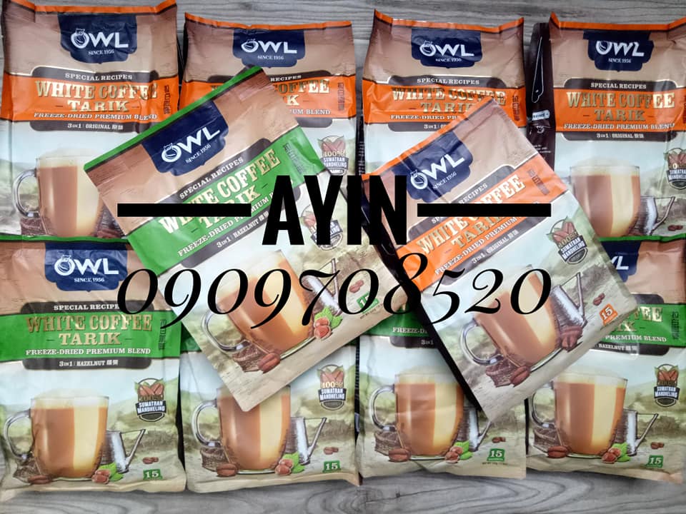 Cà Phê Trắng OWL WHITE COFFEE TARIK - HAZELNUT