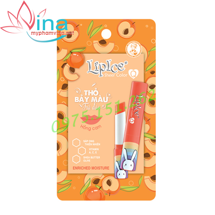 [HCM]Son dưỡng môi LipIce Sheer Color Q Thỏ 7 Màu