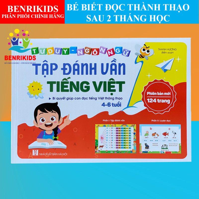 Sách Tập Đánh Vần Tiếng Việt Dành Cho Trẻ Từ 4 Đến 6 Tuổi Phiên Bản 124 Trang