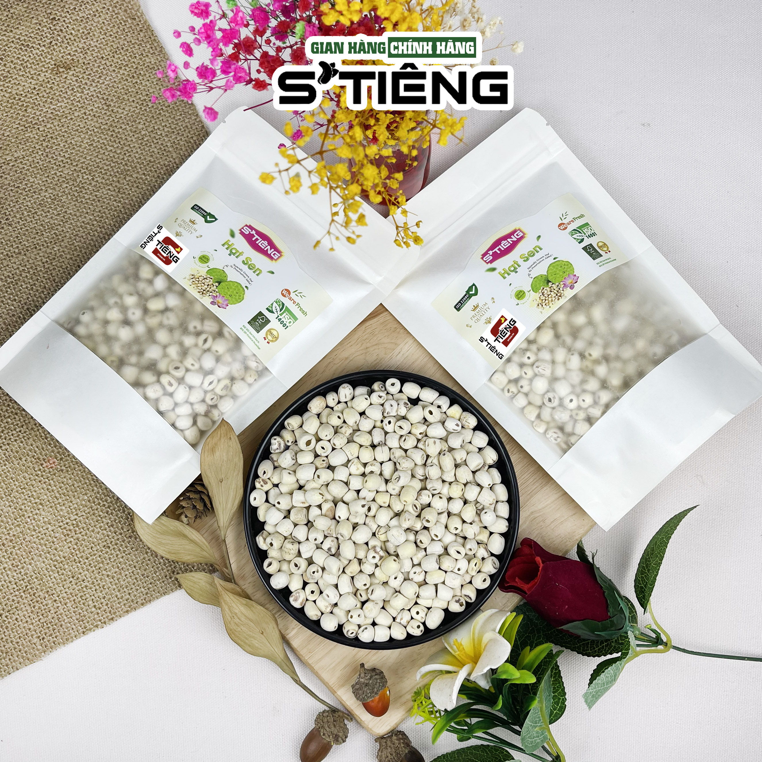 Hạt Sen Sấy Khô Sống Chế Biến Món Ăn STIÊNG