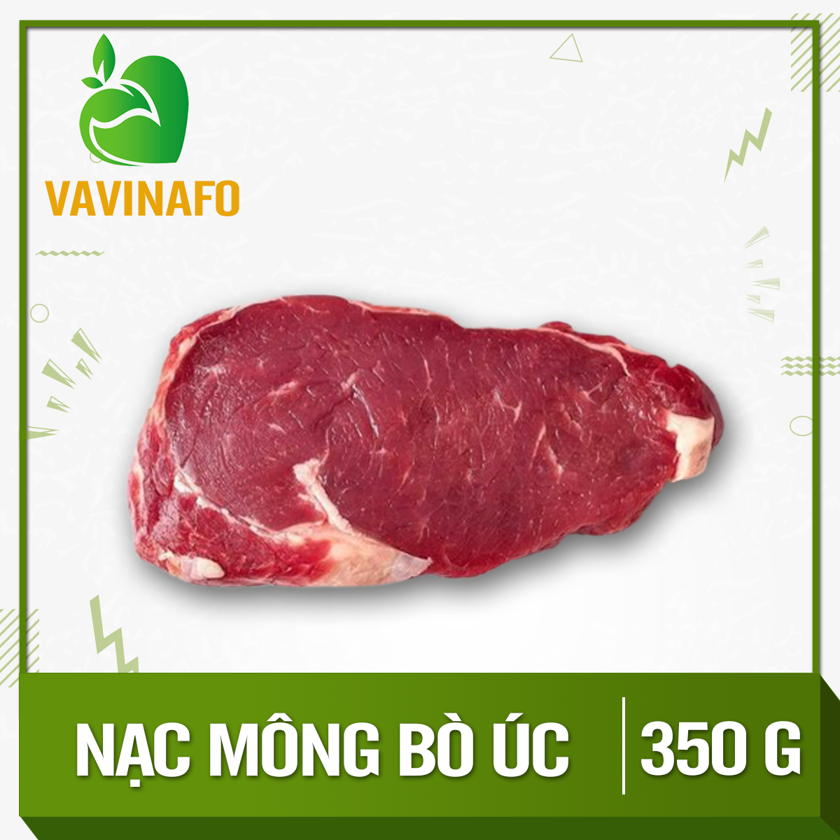 HCM - Nạc mông bò Úc (350g) - Thích hợp với các món hầm, lẩu, súp, cháo, bò sốt vang, nướng, xào, áp chảo, bò bít tết, bò lúc lắc,... - [Giao nhanh TPHCM]