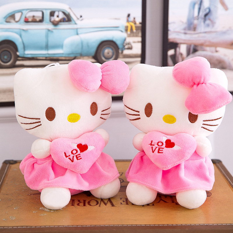 GẤU BÔNG HELLO KITTY ÔM TIM DỄ THƯƠNG SIÊU ĐÁNG YÊU