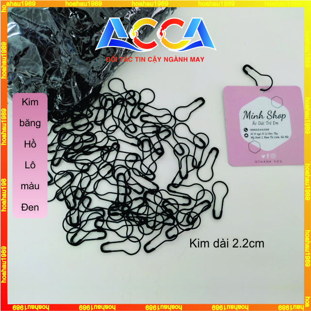 Kim băng cài quần áo_ghim cài áo thời trang loại nhỏ mini, hồ lô đủ màu sắc_950-1.000 cái/hộp, phụ kiện cài Tag mác