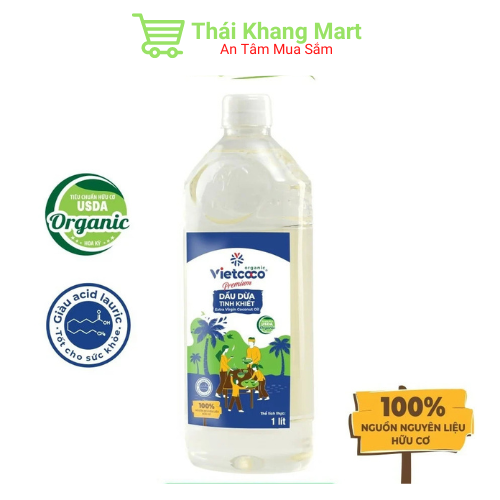 Dầu dừa tinh khiết Vietcoco chai Pet 1000ml