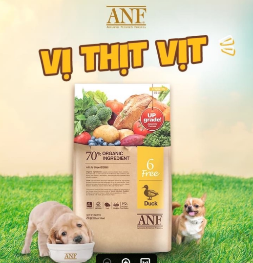 [6kg] GÓI THỨC ĂN HẠT CHO CHÓ ANF 6FREE 6KG