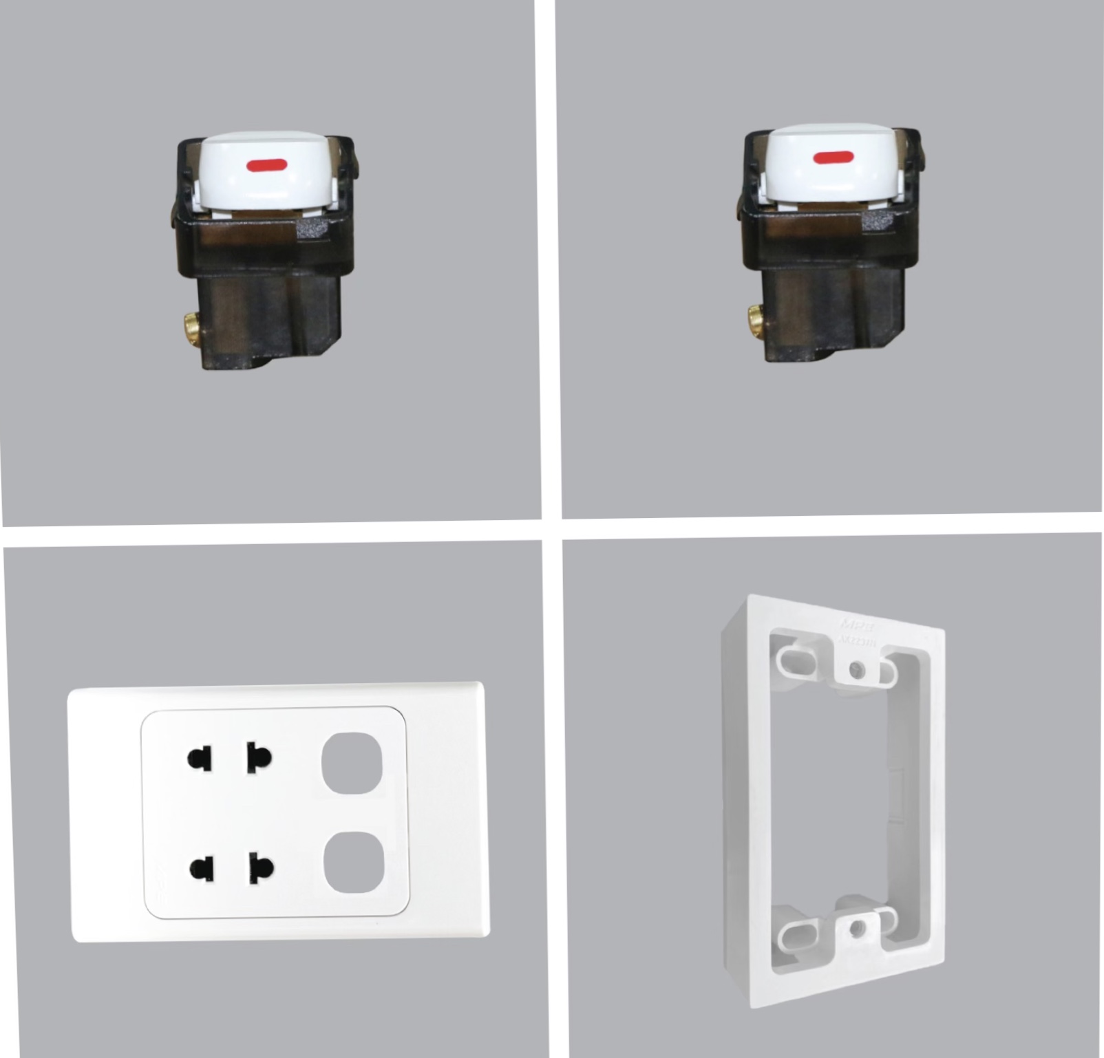 [HCM]Combo ổ cắm 22 lỗ+ công tắc + đế nổi MPE