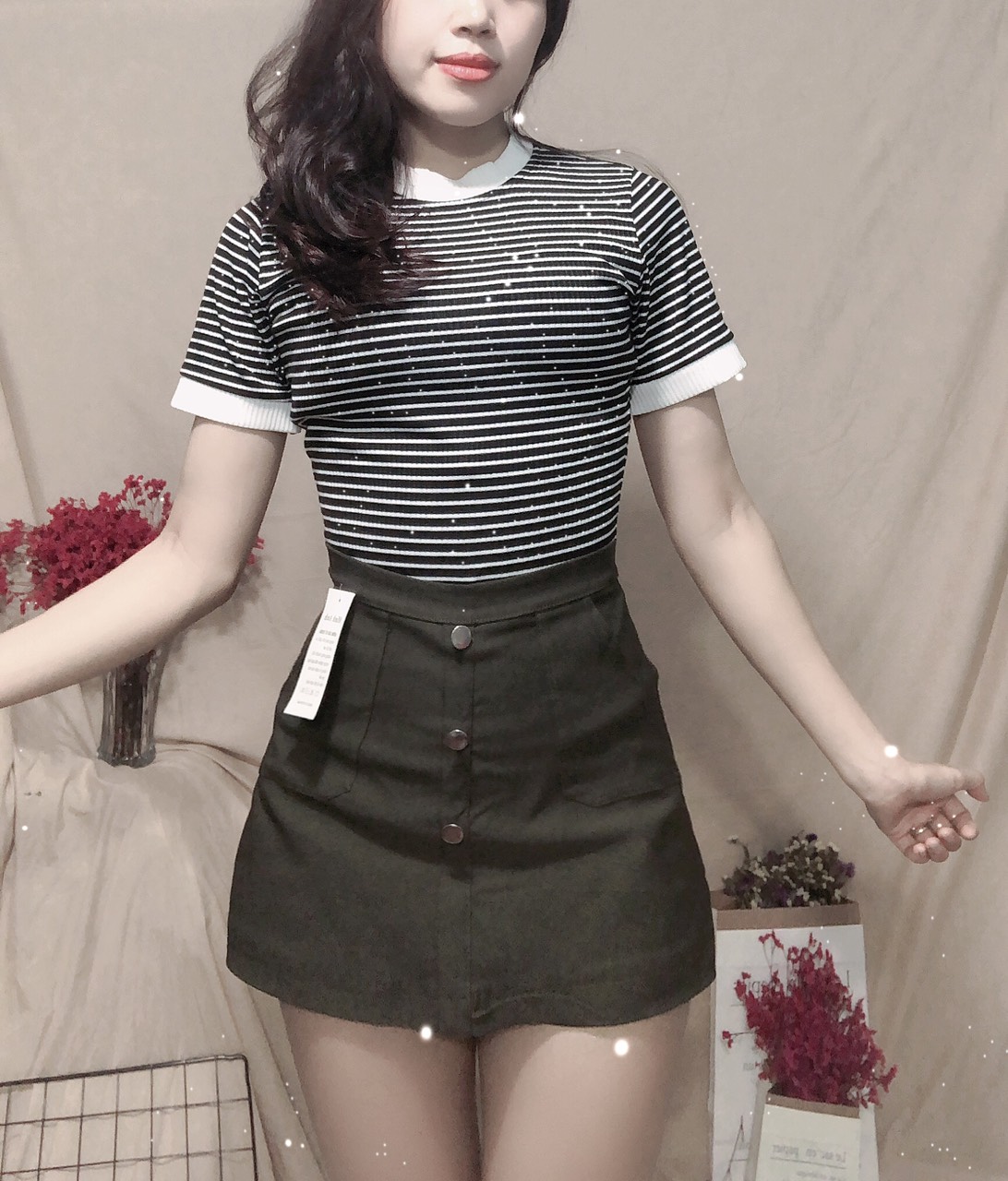 Quần Giả Váy kaki Thái Co Dãn HOT Trendy