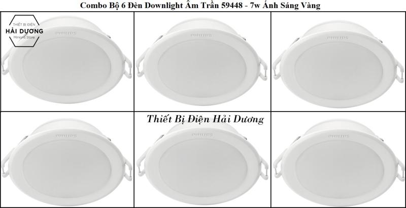Combo Bộ 6 Đèn Led Downlight Âm Trần Philips 59448 MESON 105 7W - 59449 MESON 105 9W - 59464 MESON 125 13W - Công Nghệ Eye Comfor Bảo Vệ Mắt Độc Quyền của Philips