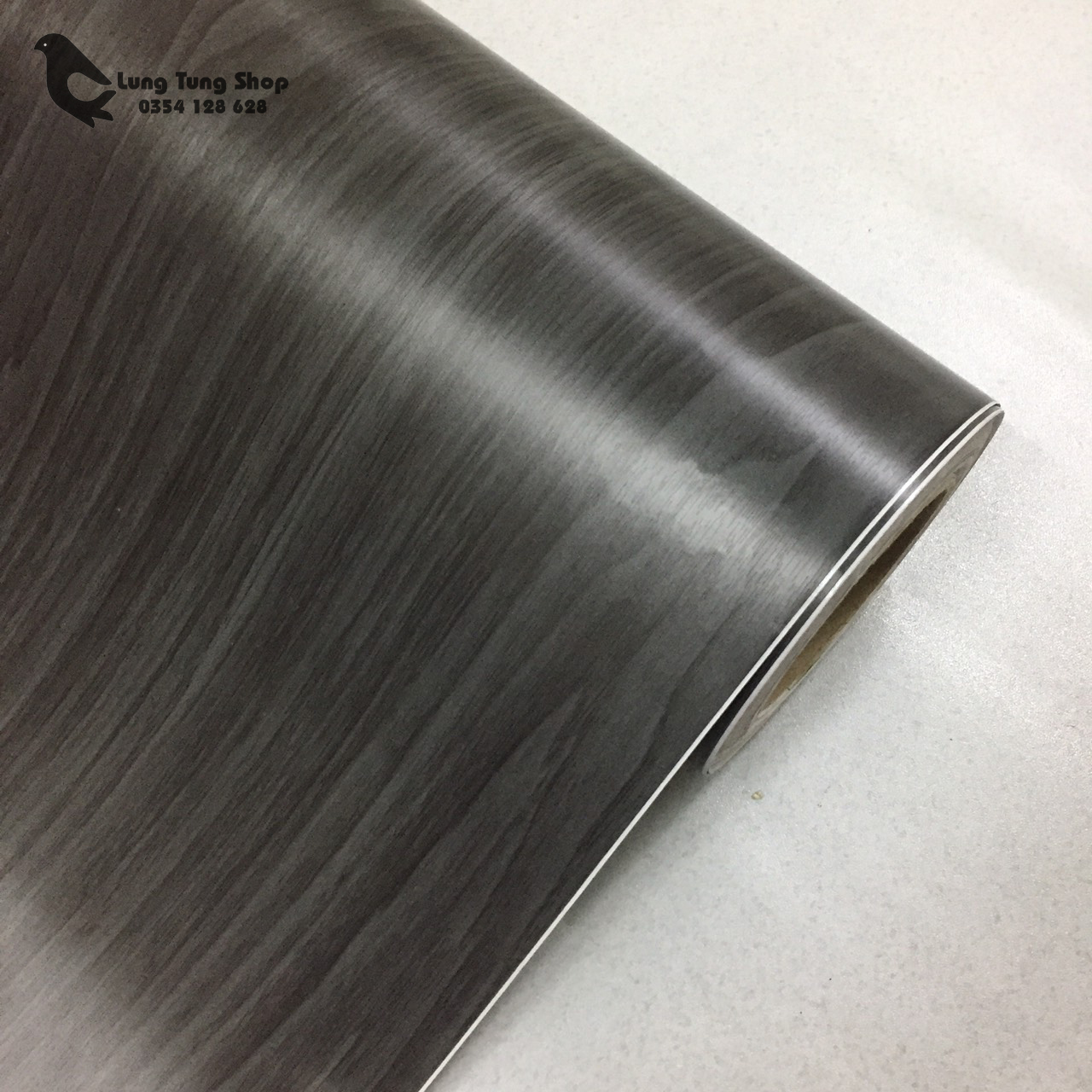 [HCM]Giấy dán tường có keo - decal vân gỗ đen ( khổ 1,2m )