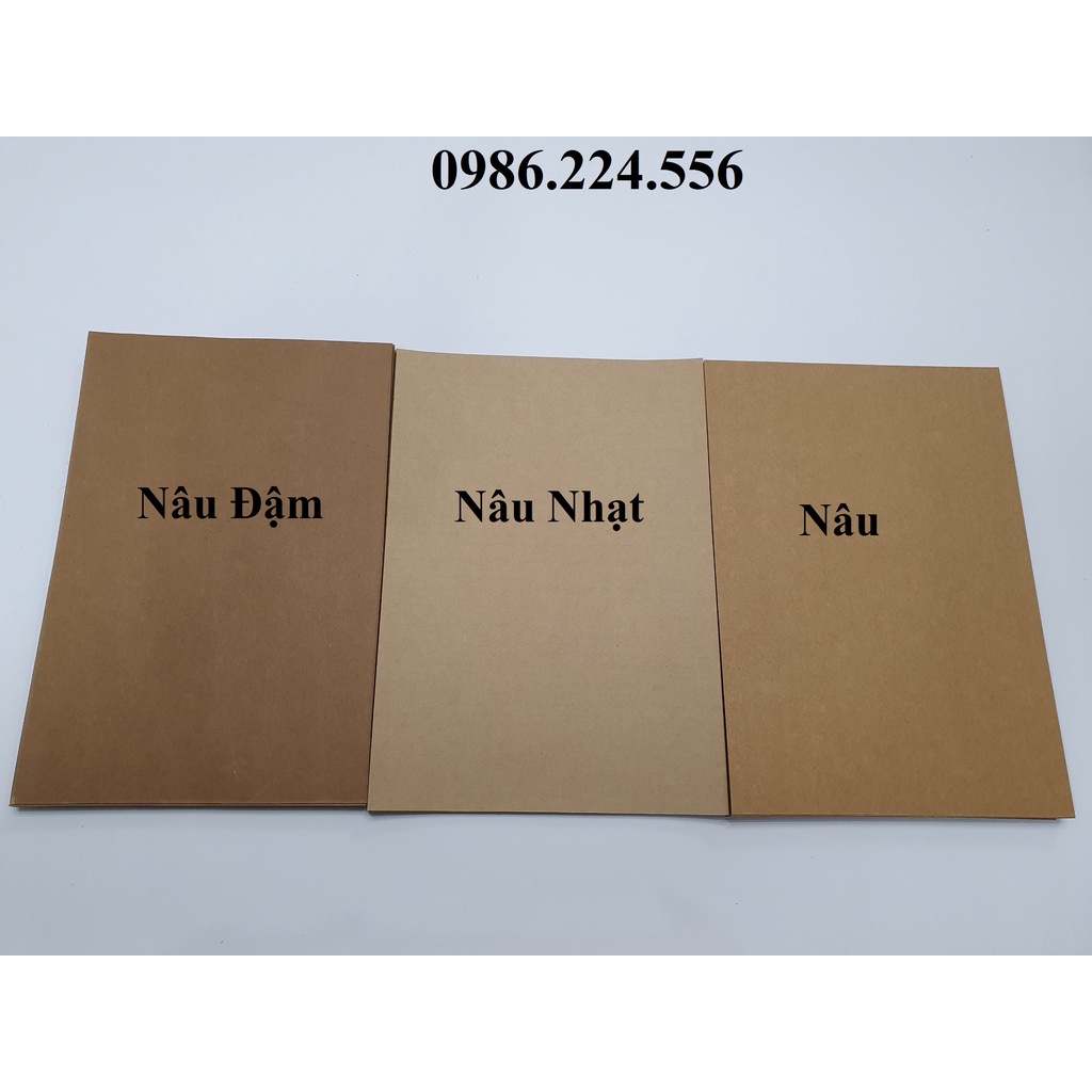 Giấy Kraft A3 bìa cứng 250 gsm làm thiệp handmade hộp quà love book chuẩn Vintage 100 tờ