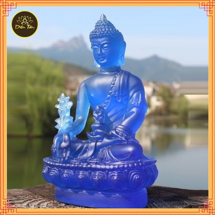 Tượng phật dược sư lưu ly cao 19.5cm