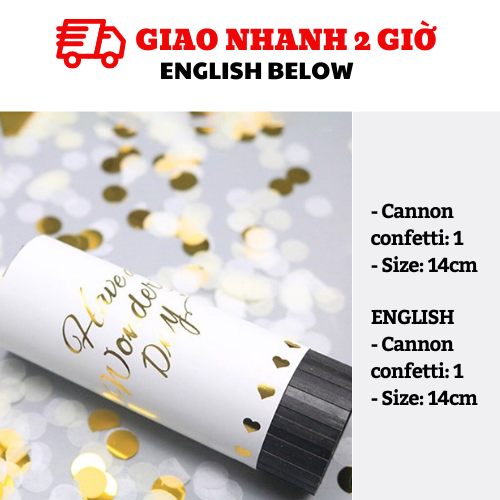 Pháo giấy nhiều màu - Confetti Cannon tbgt31