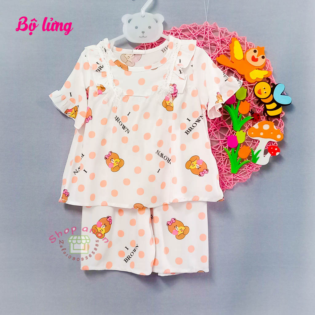 [10-11kg]Đồ bộ tole đùi bé gái 10-11kg