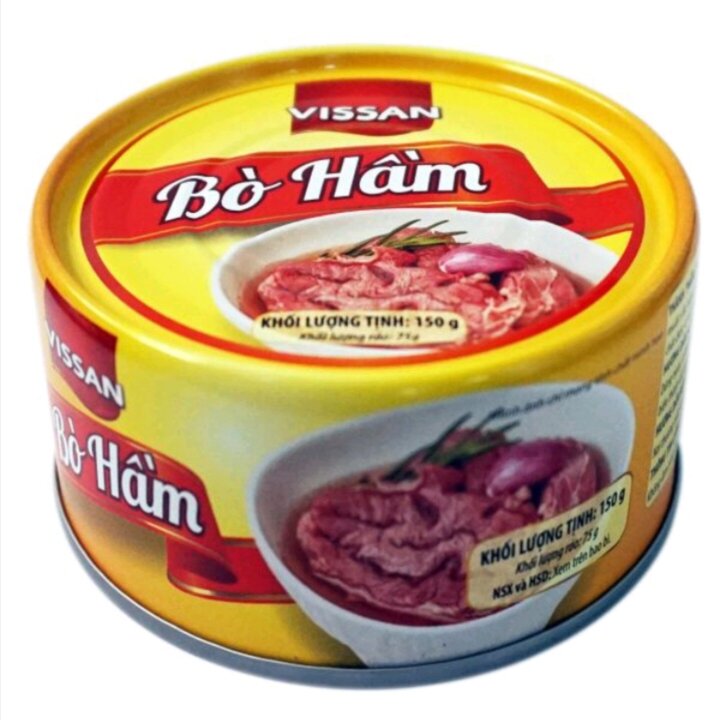 Combo 4 lon Bò Hầm lon in Vissan