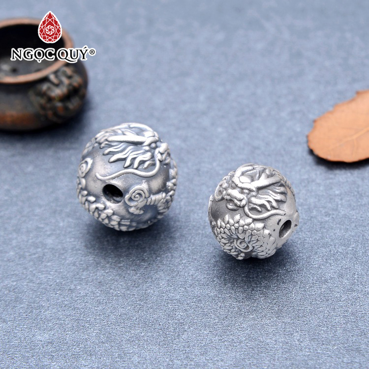 [HCM]Charm bạc hình rồng xỏ ngang - Ngọc Quý Gemstones