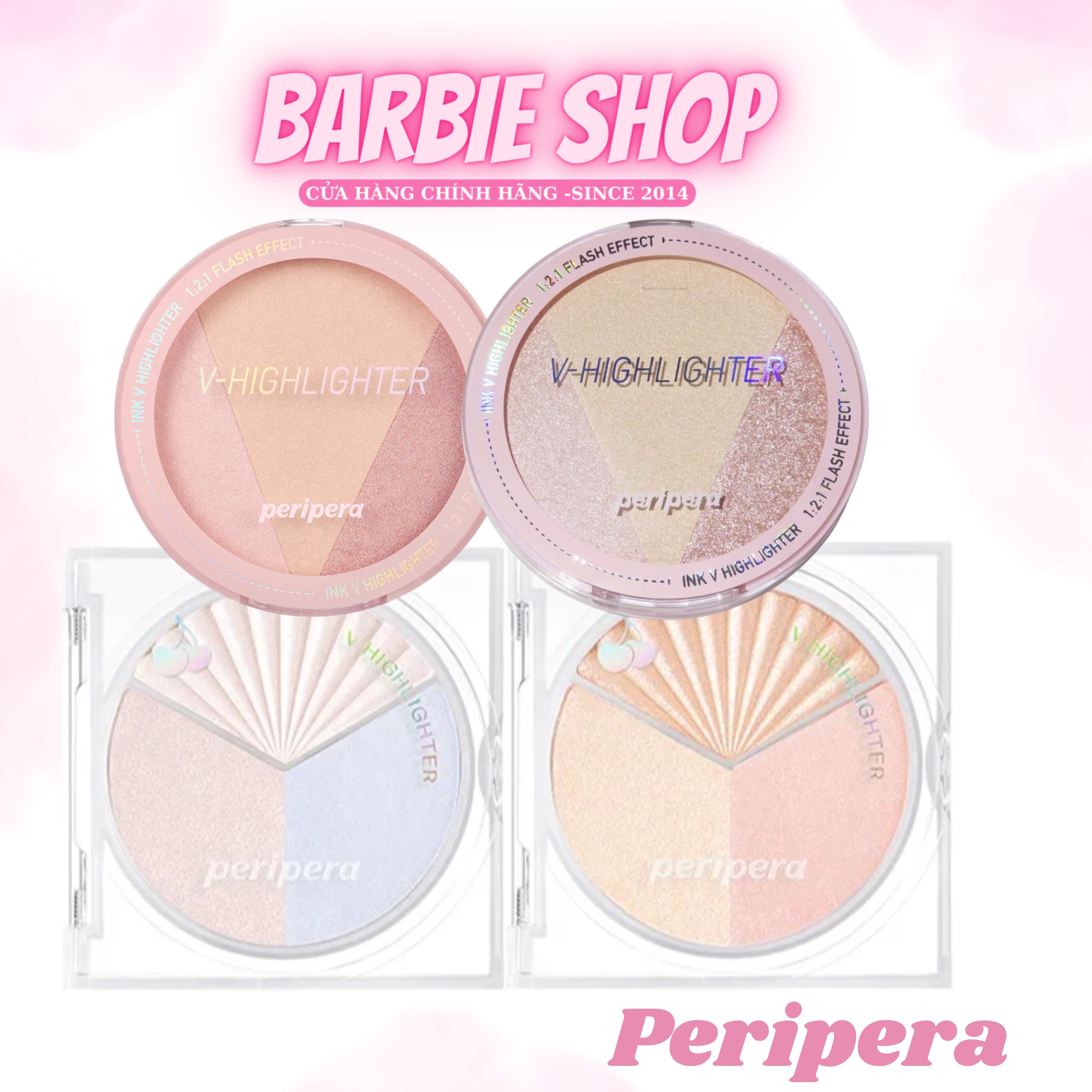 Phấn Highlight Bắt Sáng Peripera Ink V-Highlighter