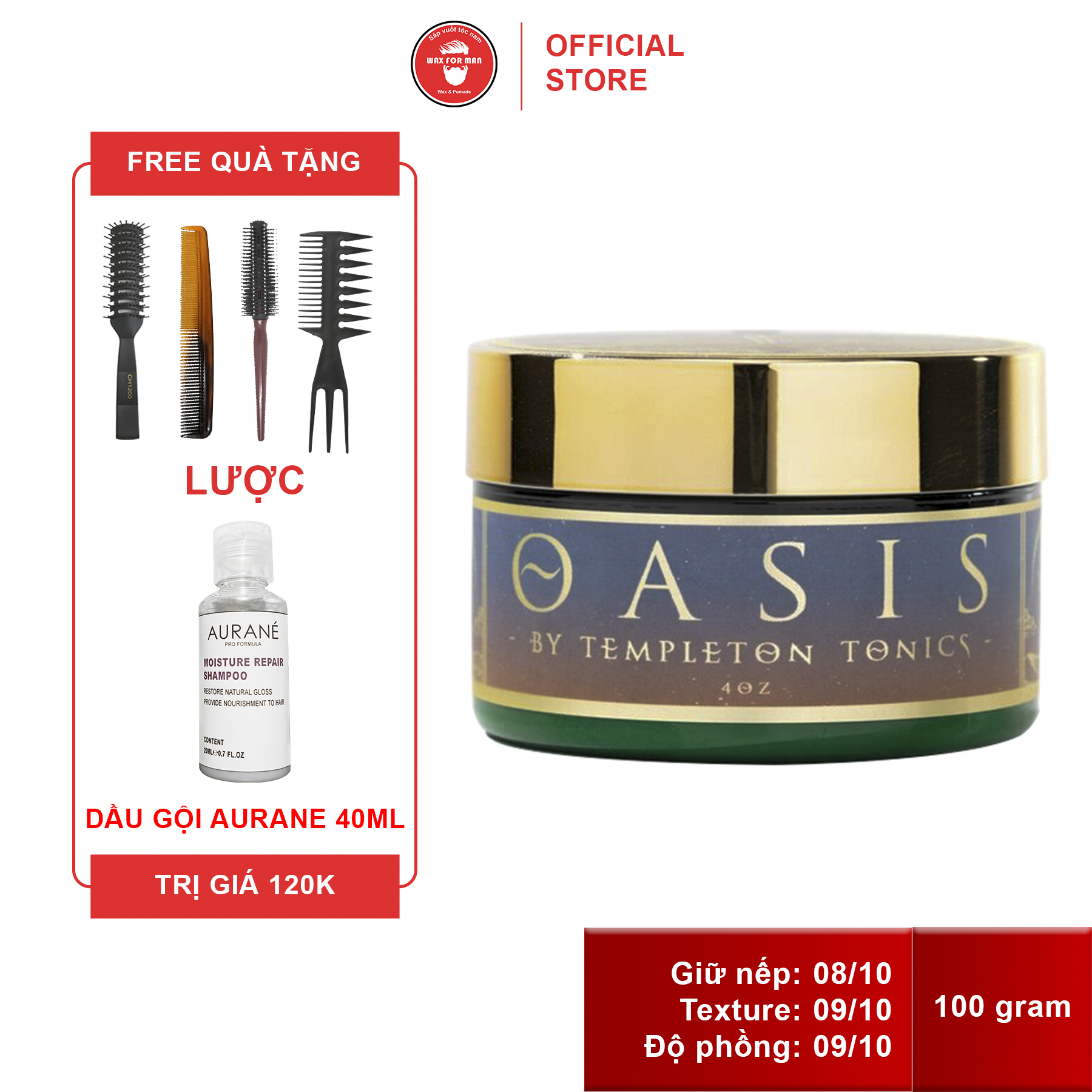 Sáp vuốt tóc Oasis Clay
