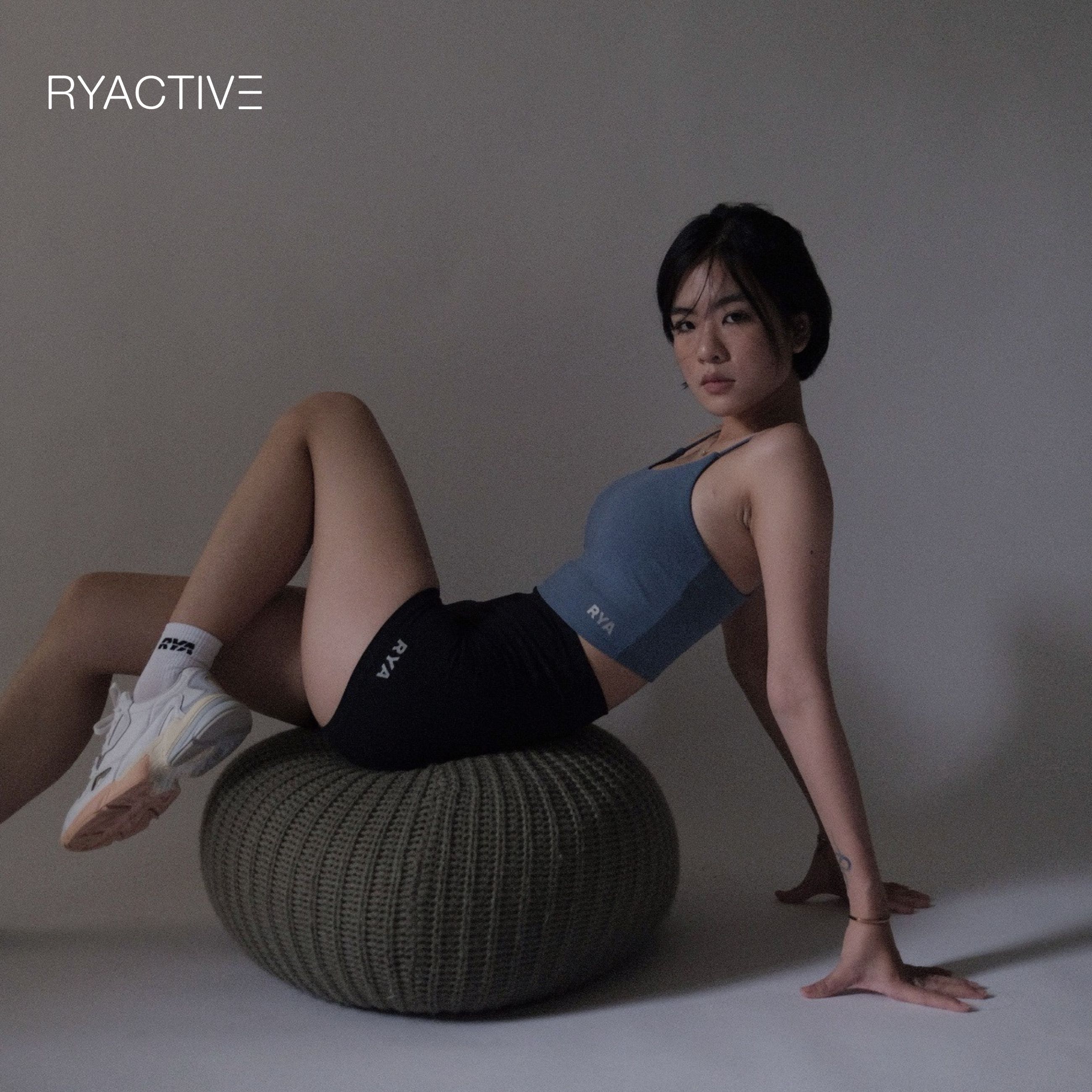 Áo ngực thể thao RYACTIVE -  STRAPPY CROPTANK Blue