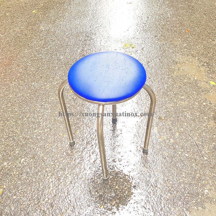 Ghế đẩu inox có nệm