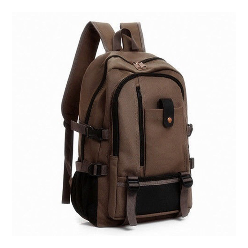 QFDI 🌼【Miễn Phí Vận Chuyển 🌼 Men's bag backpack large capacity outdoor travel bag canvas schoolbag