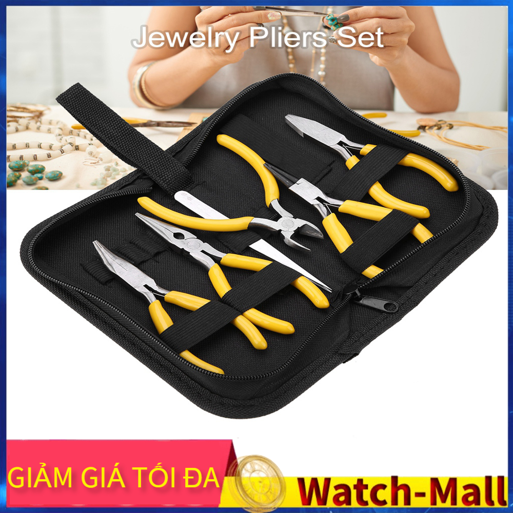 5pcs Long Round Bent Nose Pliers Set Quality Beading Jewelry Making Tool Kit Hot