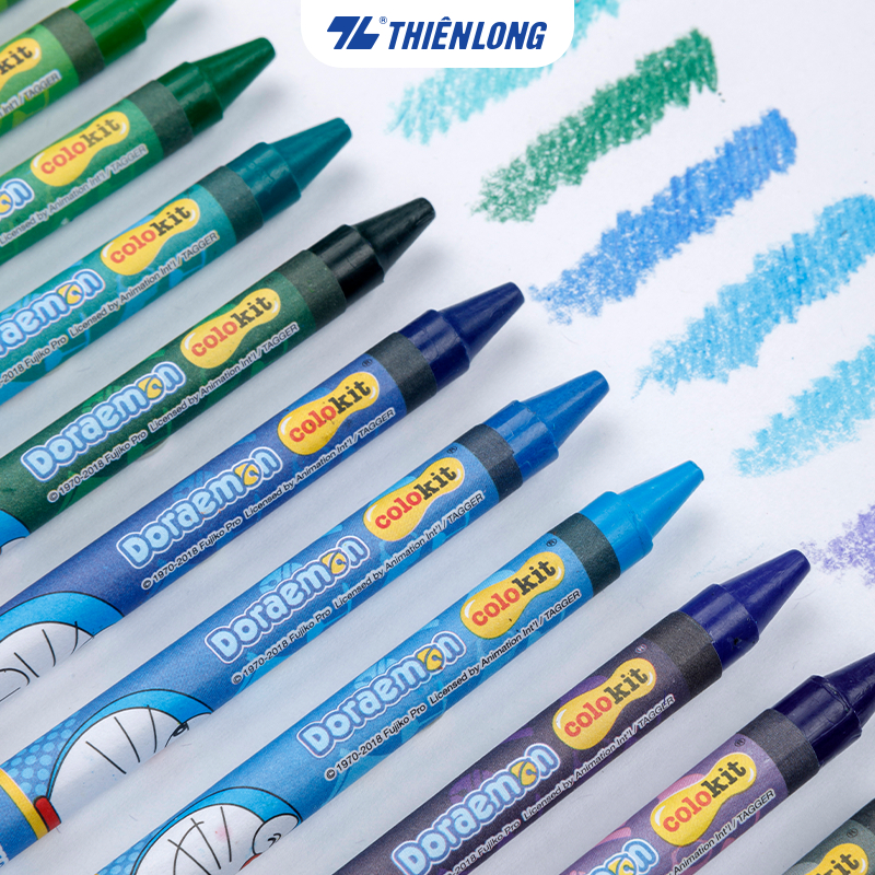 Bút Sáp 10 màu Colokit Doraemon CR-C04/DO Thiên Long