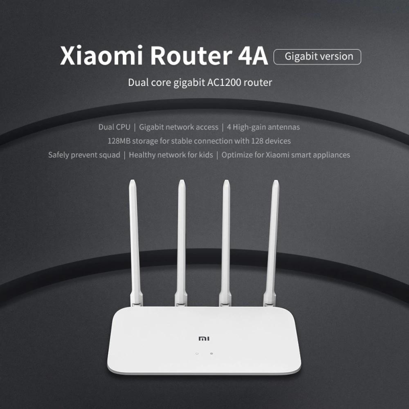 Bảng giá Router Wifi Xiaomi gen 4C / Xiaomi Router 4A Kép AC1200 Độ Lợi Cao 4 Ăng Ten Wifi Repeater Mạng Mở Rộng cho các Nhà Văn Phòng -  4 Anten Phong Vũ