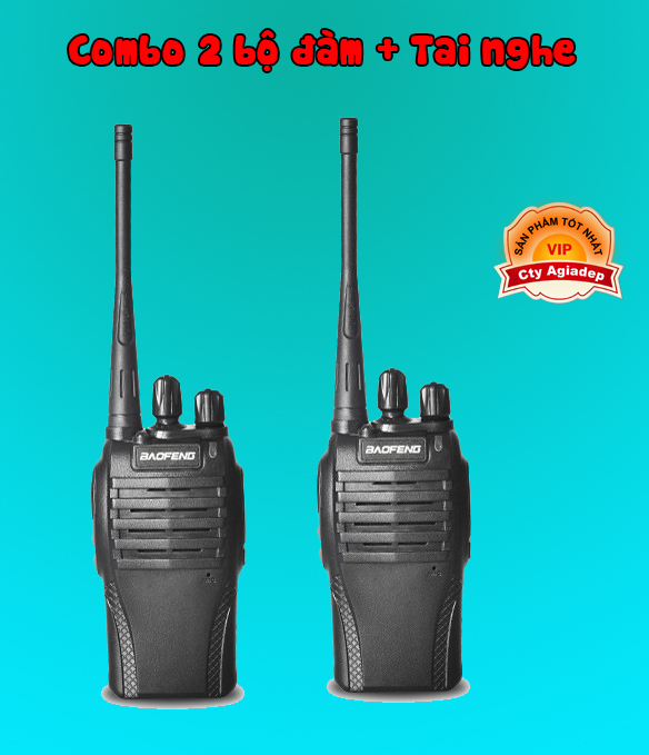 COMBO 2 Bộ đàm hàng hiệu Baofeng nổi tiếng nghe gọi tiện dụng 8S