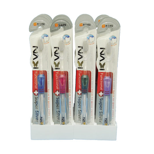 Bàn chải đánh răng cao cấp NaVi Functional Silver vệ sinh làm sạch răng miệng