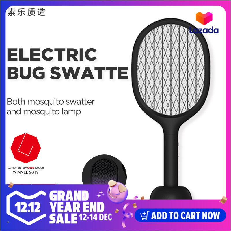 SOLOVE P1 2 in 1 Electric Mosquito Swatter Portable Camping Travel Anti-electric USB Charging Wall-mounted Mosquito Dispeller For Home Effectively Kills Mosquitoes And Bugs