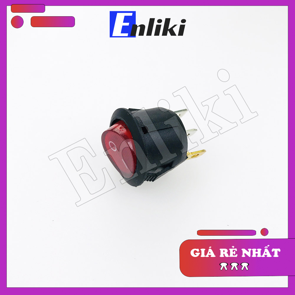 Công Tắc Bập Bênh Tròn 6A 250V 3P KCD1-105