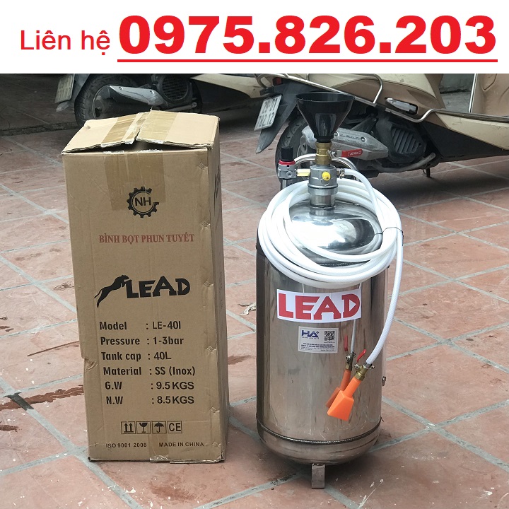 Bình phun bọt tuyết inox 40l le-40i