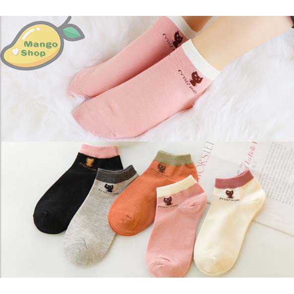 [HCM][Tất Nữ Cổ Ngắn] 5 Đôi Vớ Nữ Cổ Ngắn Style Hàn Quốc