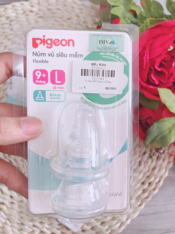 [HCM]Núm Ty Thay Bình Cổ Hẹp Pigeon Siêu Mềm Đủ Size S/M/L/Y