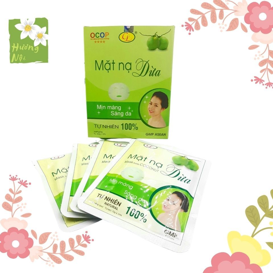 [HCM]Mặt nạ dừa Cửu Long hộp 7 miếng