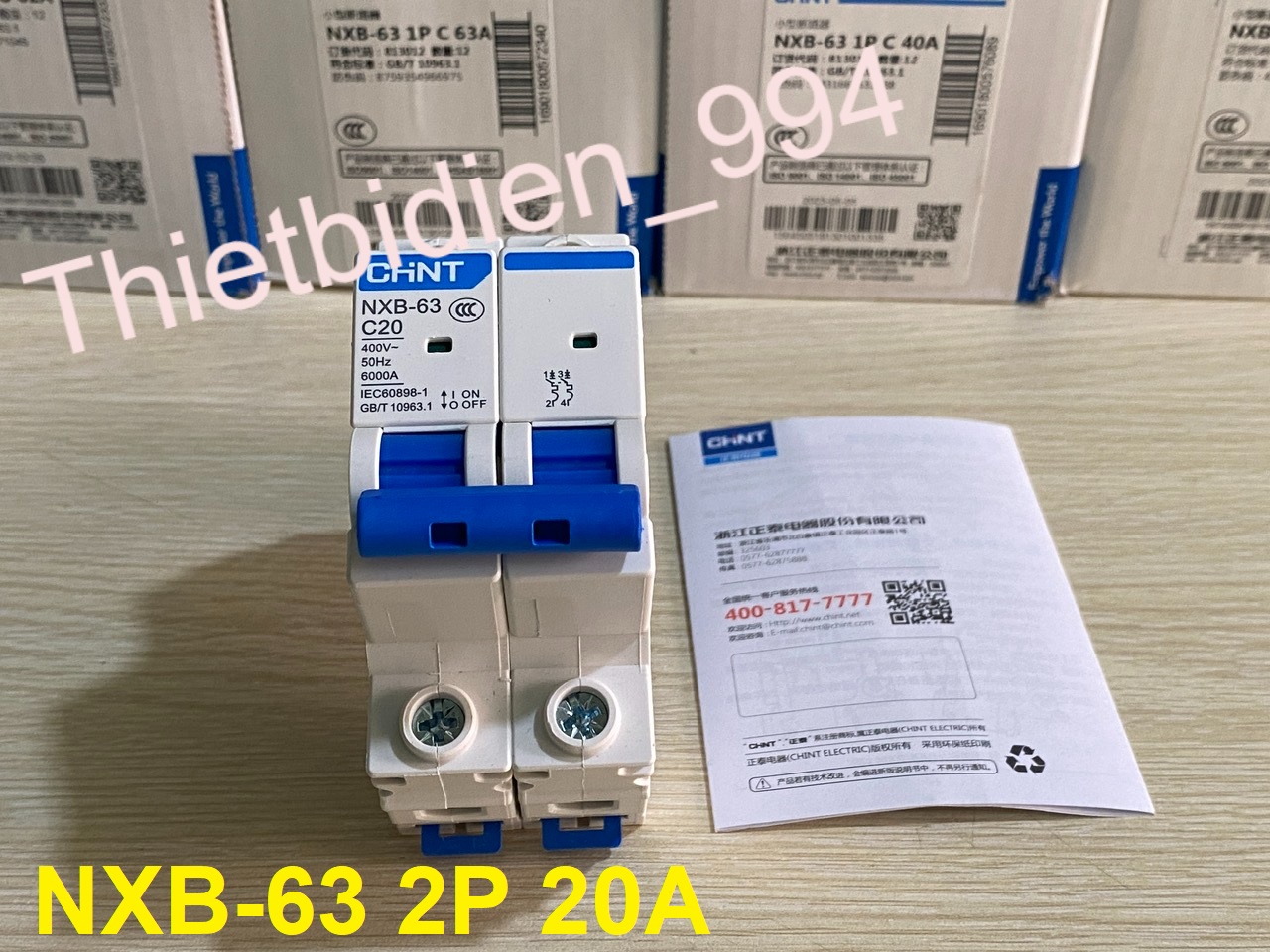 Mcb shutomat chint nxb-63 2p 10a, 8a, 20a, 25a, 32a, 40a, 50a, 63a 6ka cut series