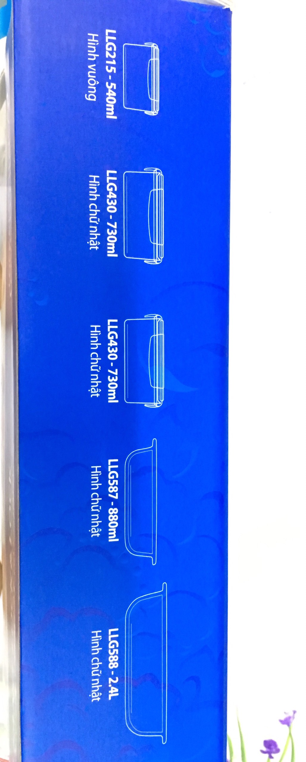 Bộ 5 món đựng thực phẩm thủy tinh chịu nhiệt Lock & Lock