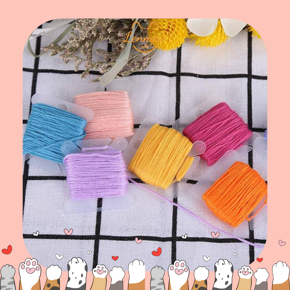 Thẻ nhựa quấn len/chỉ thừa - Set 10 cái