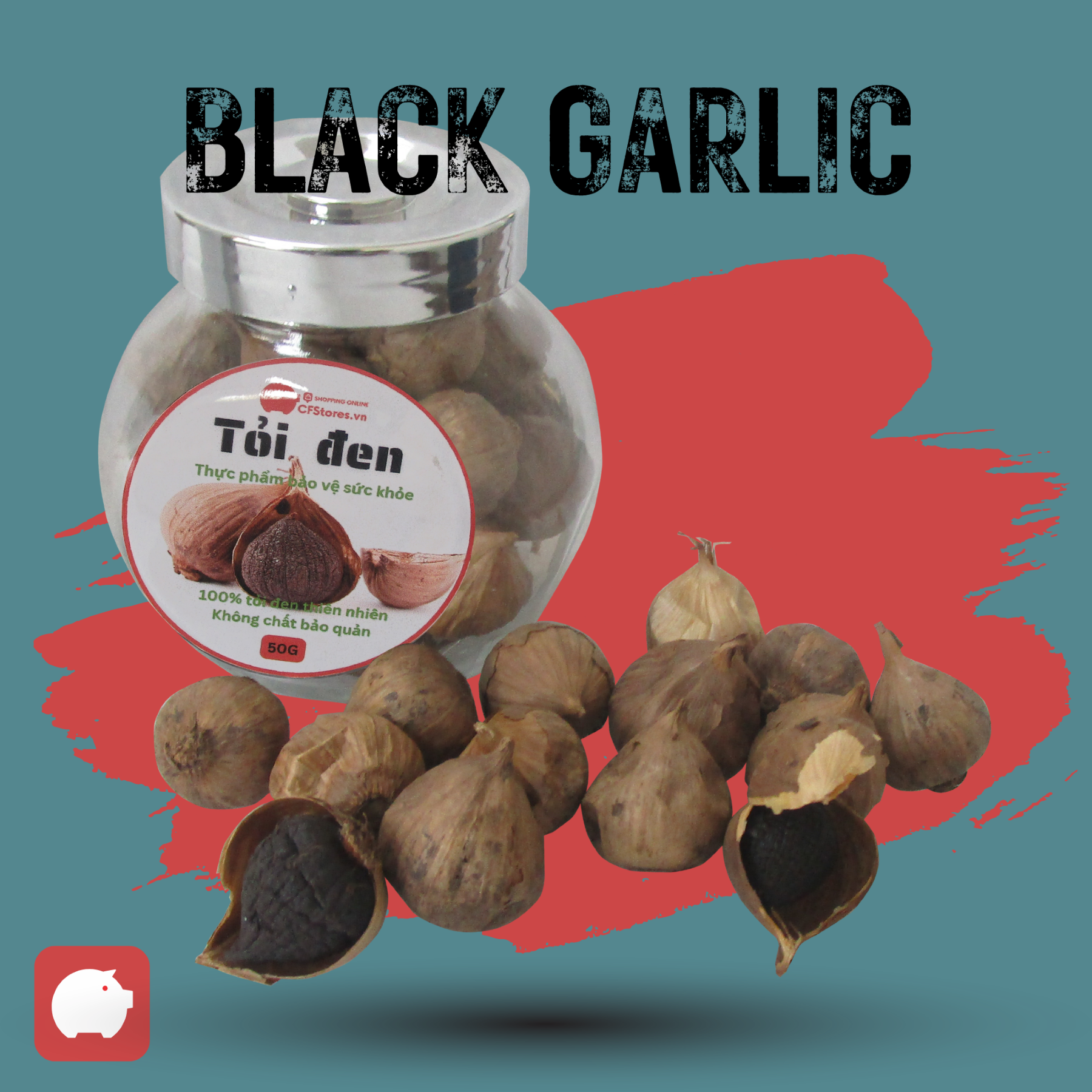 Tỏi đen cô đơn - Lọ thủy tinh 50G
