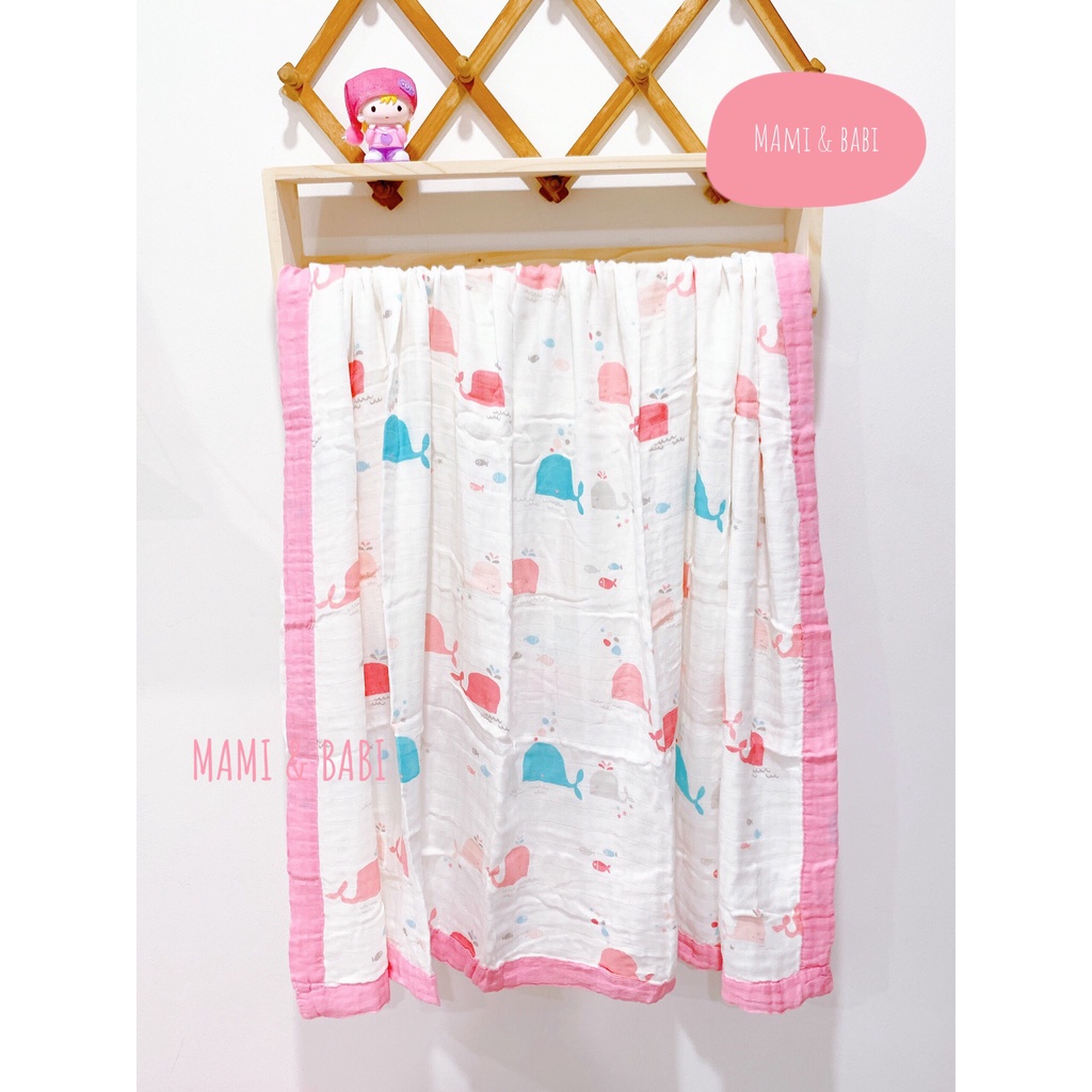 Chăn xô sợi tre Aden 6 lớp cho bé (nhiều họa tiết)